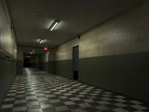 Old Dark Scary Corridor 08 3D Model