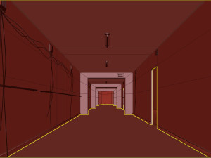 Old Dark Scary Corridor 08 3D Model