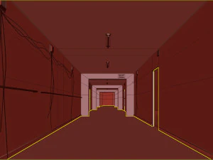 Old Dark Scary Corridor 08 3D Model