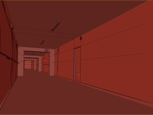 Old Dark Scary Corridor 08 3D Model