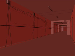 Old Dark Scary Corridor 08 3D Model