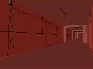 Old Dark Scary Corridor 08 3D Model