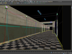 Old Dark Scary Corridor 08 3D Model