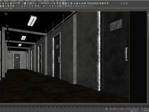 Old dark scary corridor 09 3D Model