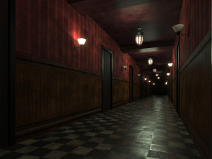 Old dark scary corridor 10 Modelo 3D