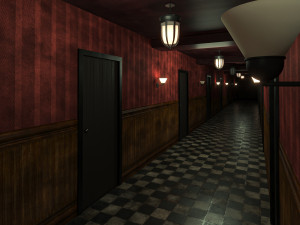 Old dark scary corridor 10 Modelo 3D