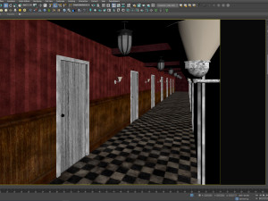 Old dark scary corridor 10 Modelo 3D