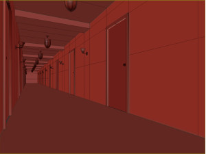 Old dark scary corridor 10 Modelo 3D