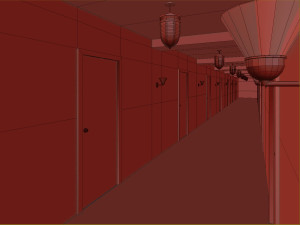 Old dark scary corridor 10 Modelo 3D