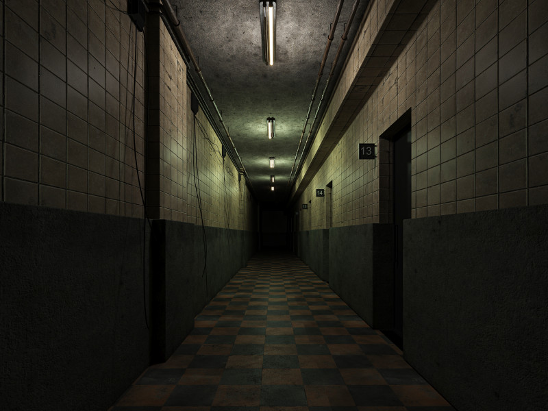 Old Dark Scary Corridor 11 Modelo 3D .c4d .max .obj .3ds .fbx .stl .blend 