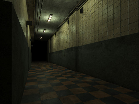 Old Dark Scary Corridor 11 Modelo 3D