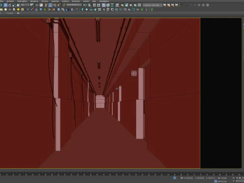 Vecchio corridoio oscuro e spaventoso 11 Modello 3D