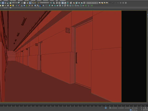 Vecchio corridoio oscuro e spaventoso 11 Modello 3D