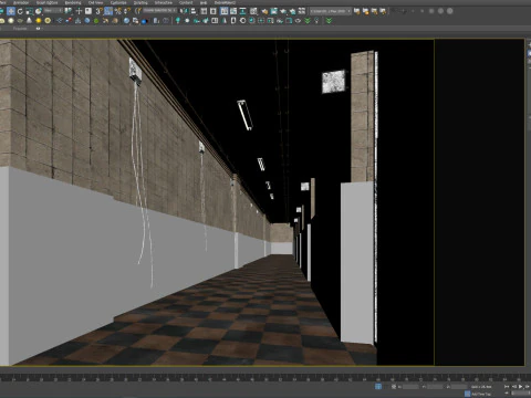 Vecchio corridoio oscuro e spaventoso 11 Modello 3D