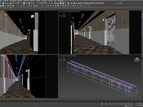 Old Dark Scary Corridor 11 Modelo 3D