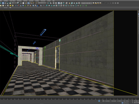 Old dark scary corridor 12 3D-Modell
