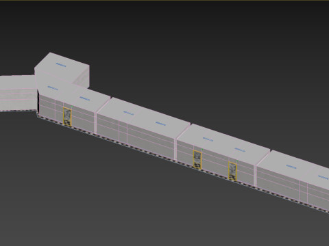 Old dark scary corridor 12 3D-Modell