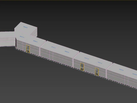 Old dark scary corridor 12 3D Model