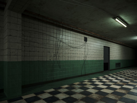 Old dark scary corridor 13 Modèle 3D