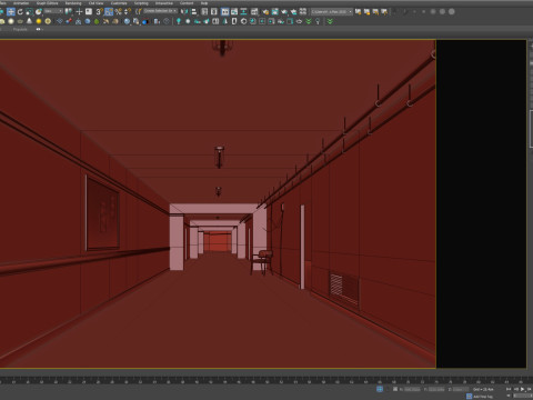 Old dark scary corridor 13 Modèle 3D