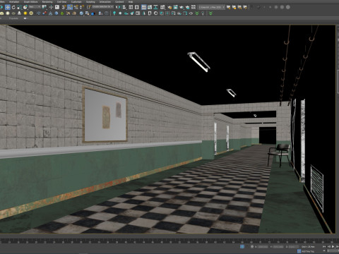 Old dark scary corridor 13 Modèle 3D