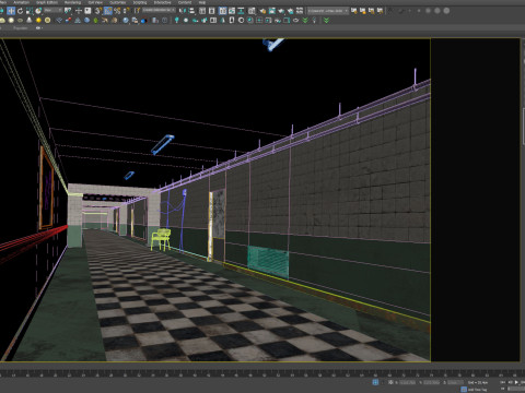 Old dark scary corridor 13 Modèle 3D