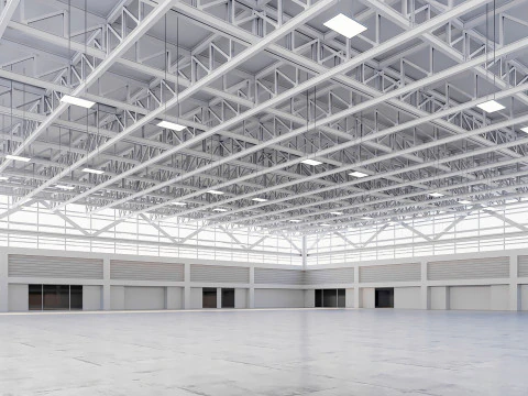 Entrep&ocirc;t Low Poly 11 Modèle 3D