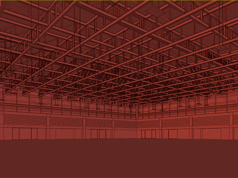 ローポリ倉庫 11 3Dモデル