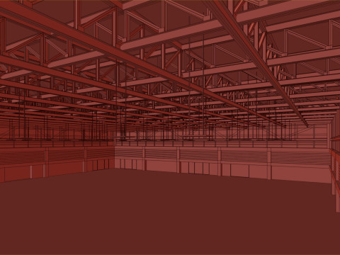 Low Poly Warehouse 11 3D Model