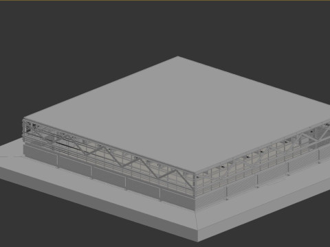 Low Poly Warehouse 11 3D Model