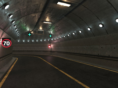 Low poly road tunnel 3Dモデル