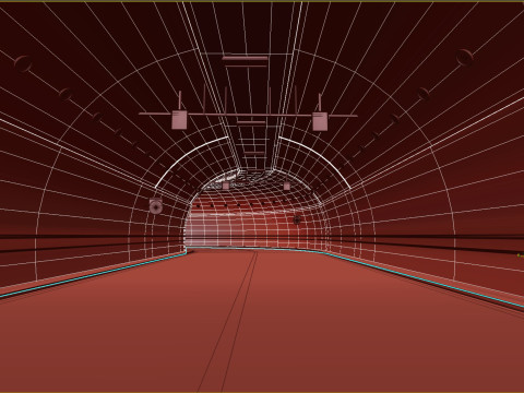 Low poly road tunnel 3Dモデル