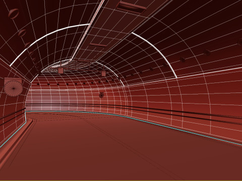 Low poly road tunnel 3Dモデル