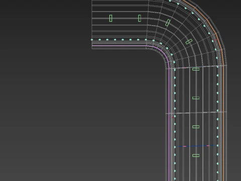 Low poly road tunnel 3D Model