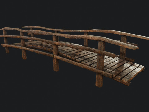 Old Wooden Medival Bridge 3D 模型