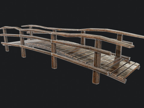 Old Wooden Medival Bridge 3D 模型