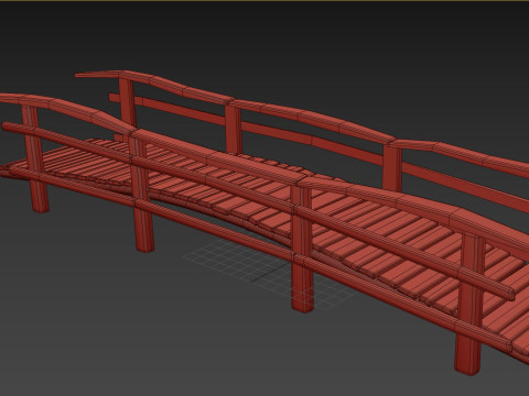 Old Wooden Medival Bridge 3D 模型