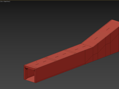 Old scary subway stair corridor 3D Model