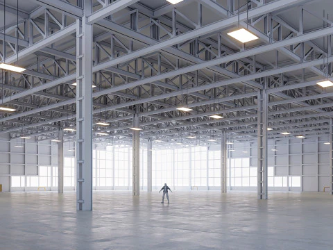 ローポリ倉庫 12 3Dモデル