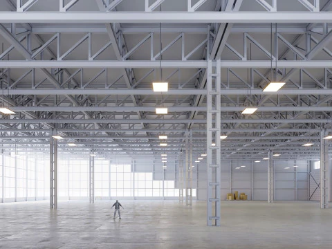 Low Poly Warehouse 12 3D Model
