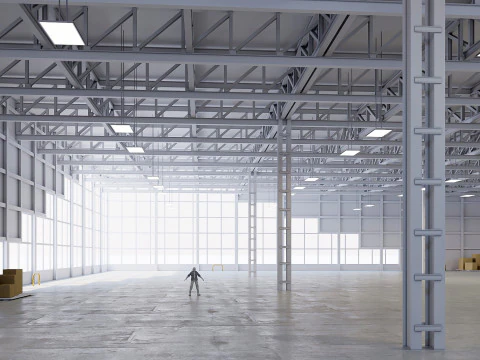Low Poly Warehouse 12 3D Model