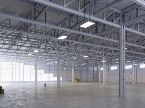 Low Poly Warehouse 12 3D Model