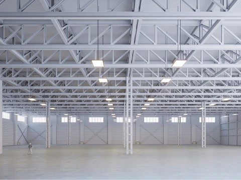 Low Poly Warehouse 12 3D Model