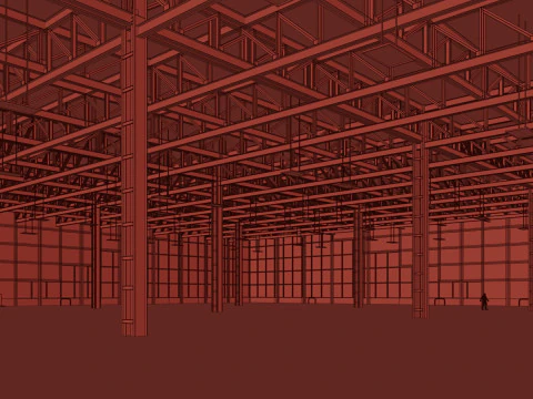 Low Poly Warehouse 12 3D Model