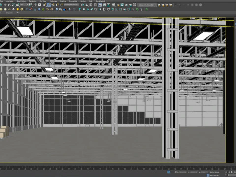 Low Poly Warehouse 12 3D Model