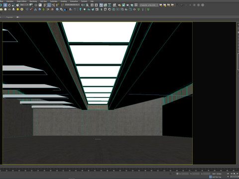Low poly interior hangar 3D Модель