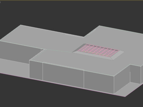 Low poly gallery hall 01 Modelo 3D