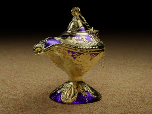 The golden lamp 3D Model