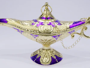 A l&acirc;mpada dourada Modelo 3D