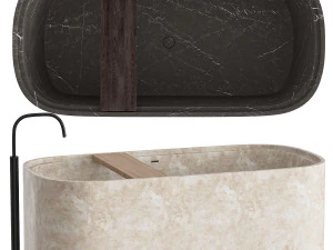 Vasca da bagno freestanding progettata da Piet Boon Modello 3D